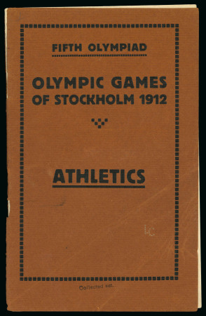 Stamp of Olympics » 1912 Stockholm » Memorabilia 1912 Stockholm Athletics rule book