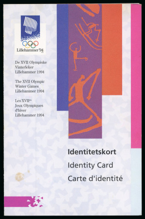 Stamp of Olympics » 1994 Lillehammer 1994 Lillehammer group of four ID cards/passes