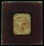 Stamp of Bermuda Bermuda - 1883 4d, negative cliché on glass, brown