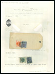 Stamp of British Levant  1890ca.-1904, group of four parcel tags sent to Switzerland,
