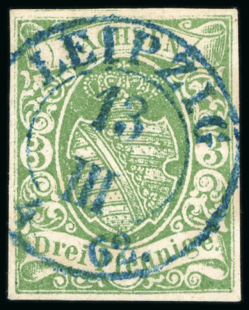 Stamp of German States » Saxony German States, Saxony - 1851 3pf green, reproduction