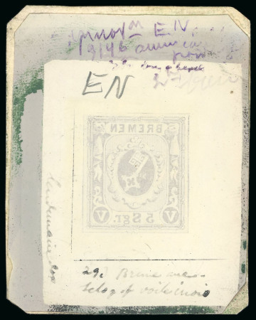Stamp of German States » Bremen German States, Bremen - 1861 5 sgr, cliché on celluloid