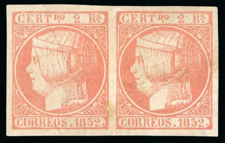 Stamp of Spain Spain - 1852: 2r Queen Isabella II, finished production