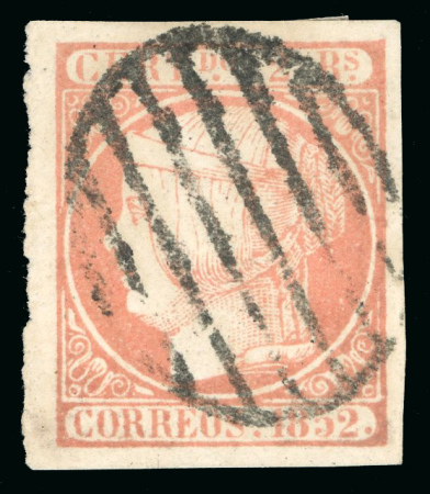 Stamp of Spain Spain - 1852 2r Queen Isabella II, finished production