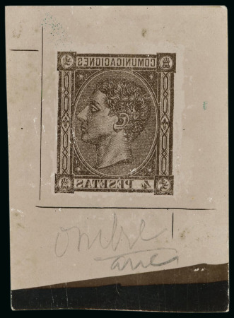 Stamp of Spain Spain - 1875 4p King Alfonso XII, trial exposure in