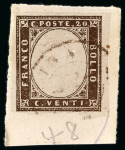 Stamp of Italian States » Sardinia Italian States, Sardinia - 1855-61 5c and 20c, exposure