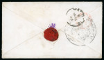 Stamp of British Levant  1873, pair of covers, one sent via "Winter route" at 5d rate to England