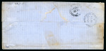Stamp of British Levant  1871 (Jan 28) wrapper to England with 1867-70 6d violet pl.9 tied by barred "C" oval, with "TOO-LATE" hs 