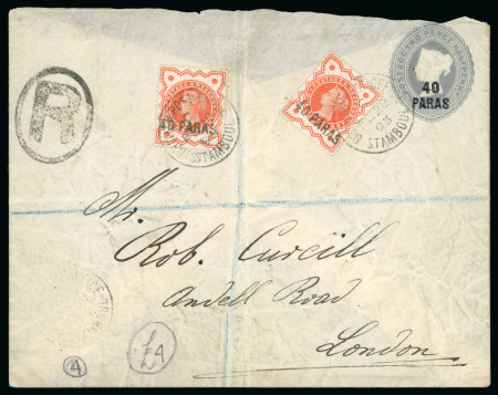 Stamp of British Levant  1891-1901, group of 8 covers with mostly Jubilee frankings