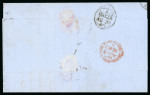 Stamp of British Levant  1860-74, group of five covers to Malta, incl. 1860 (Aug 15) wrapper with 1857 4d rose-carmine 