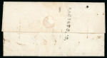Stamp of Malta 1822 entire from England to Corfu, endorsed at lower right to travel privately to Malta with straight-line "April 24: T-2, 10"