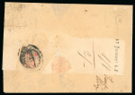 Stamp of Malta 1837 incoming entire from Alexandria (Egypt) with a good strike of the "17 January: 4d" accountancy hs