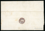 Stamp of Malta 1837 entire to Alessandria (Italy) bearing an apparently