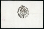 Stamp of Malta 1839 incoming entire from Livorno, with very fine strike of the rare "27 July Free" local post hs