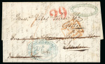 Stamp of Malta 1848 entire from Zante with Malta forwarding agents' cachet