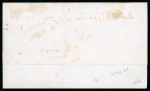 Stamp of Malta 1846 wrapper to Palermo bearing a good strike of the "MALTA POST OFFICE" hs