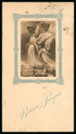 Stamp of Malta 1921 incoming Easter Greetings postcard from Italy, underfranked with "3D" and "1/2D" circular handstamps