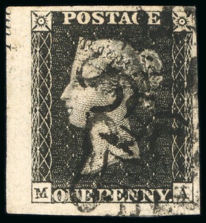 Stamp of Great Britain » 1840 1d Black and 1d Red plates 1a to 11 1840 1d grey-black (worn plate) pl.5 MA with matching 1d red