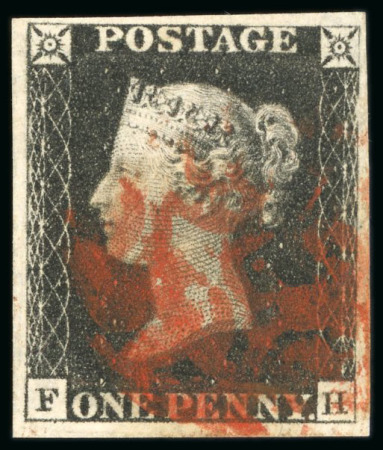 Stamp of Great Britain » 1840 1d Black and 1d Red plates 1a to 11 1840 1d black pl.1b FH, fine to very good margins,