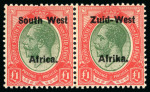 Stamp of South West Africa 1923 Setting II 5s, 10s and £1 mint n.h. se-tenant pairs