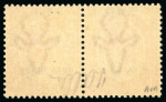 Stamp of South West Africa 1923 Setting I 1d rose-red mint l.h. se-tenant pair with overprint inverted