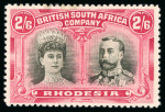 Stamp of Rhodesia 1910 Double Heads mint h.r. selection of 28 stamps from 2d to 10s showing different shades