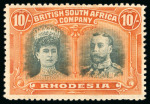 Stamp of Rhodesia 1910 Double Heads mint h.r. selection of 28 stamps from 2d to 10s showing different shades