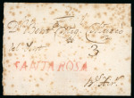 Stamp of Chile » Postal History 1806ca Cover "Santa Rosa." hs in red (S.F.C. MPF40) to Buenos Aires