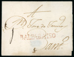 Stamp of Chile » Postal History 1785-1810ca Collection of 30 cover fronts and some wrappers sent during the Colonial mail period,