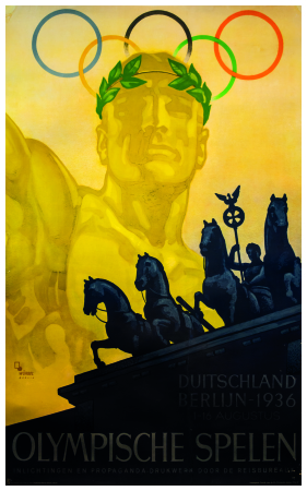 Stamp of Olympics » The Bob Christianson Collection of Olympic Posters 1936 Berlin official poster in Dutch, 63x101cm, backed