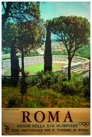 Stamp of Olympics » The Bob Christianson Collection of Olympic Posters 1960 Rome official poster in Italian, 66x99cm, backed