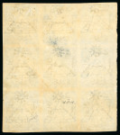 Stamp of Egypt » 1866 First Issue » Issued Stamps 20pa Blue, upright watermark, imperforate, mint block