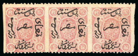 Stamp of Egypt » 1866 First Issue » Issued Stamps 5pi Rose, perforated 12½, inverted watermark, mint