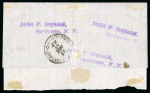 Stamp of Egypt » 1866 First Issue » Issued Stamps 5pa Greenish grey, two horizontal strips of four, tied