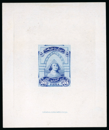 Stamp of Egypt » 1867-69 Penasson » Essays 1867 National Bank Note Co.: 20pa essay in blue with