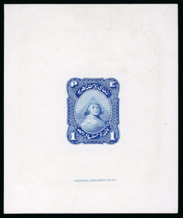 Stamp of Egypt » 1867-69 Penasson » Essays 1867 National Bank Note Co.: 20pa essay in blue with