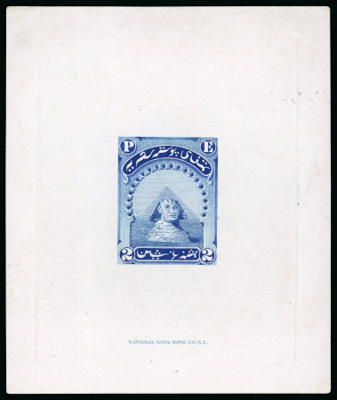 Stamp of Egypt » 1867-69 Penasson » Essays 1867 National Bank Note Co.: 2pi essay in blue with