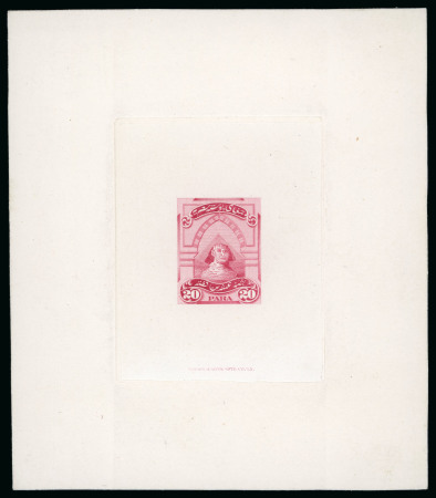 Stamp of Egypt » 1867-69 Penasson » Essays 1867 National Bank Note Co.: 20pa essay in red mounted