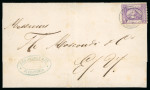 Stamp of Egypt » 1867-69 Penasson » Issued Stamps 10pa Bright mauve, single, neatly tied on 1871 folded