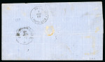 Stamp of Egypt » 1867-69 Penasson » Issued Stamps 20pa Deep blue-green, two singles, tied on 1869 folded