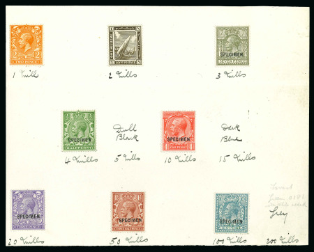 Stamp of Egypt » 1922-1936 King Fouad I Definitives » Essays 1922 Colour Trials of the Essays by Harrison & Sons,