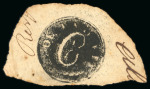 Stamp of Brazil » Postal History 1840ca. Large fragment of letter front and small fragment with "C/De Taubate" circular hs