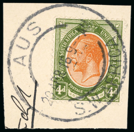 Stamp of South West Africa 1910-30s, collection of SWA cancels on mostly South Africa (forerunner) issues in a stockbook, stockpages and cards