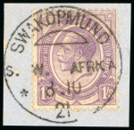 Stamp of South West Africa 1910-30s, collection of SWA cancels on mostly South Africa (forerunner) issues in a stockbook, stockpages and cards