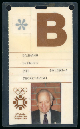 Stamp of Olympics » 1984 Sarajevo 1984 Sarajevo, group of 4 photo ID passes, three class