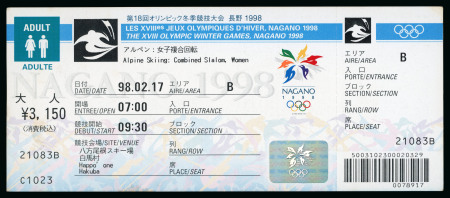 Stamp of Olympics » 1998 Nagano 1998 Nagano, group of 23 tickets
