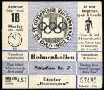 Stamp of Olympics » 1952 Oslo 1952 Oslo, two used tickets