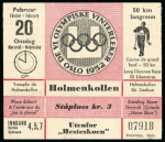 Stamp of Olympics » 1952 Oslo 1952 Oslo, two used tickets