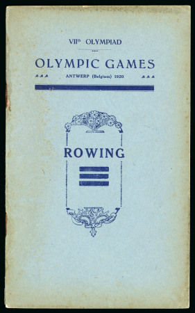 Stamp of Olympics » 1920 Antwerp 1920 Antwerp, Rowing rules and regulations booklet,