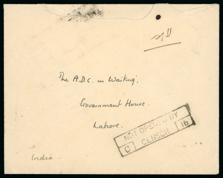1940 (Dec 21) envelope from the British Consulate General in Bushire to India